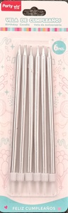 Taper Candles 6ct – Silver
