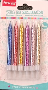 Spiral Candles 6ct – Mixed