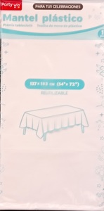 Win Plastic Rectangle Tablecover 54″x72″- White