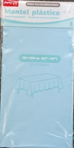 Win Plastic Rectangle Tablecover 54″x72″- Lake Blue