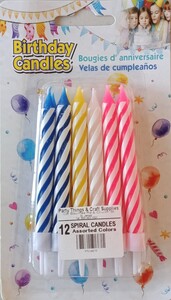12ct Spiral candle – Mixed
