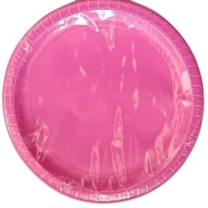 Plastic Lunch Plates 10ct – Deep Pink