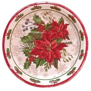 Holly Berry Paper Lunch Plates 10ct