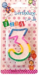 Multicolor Candle – Number 3