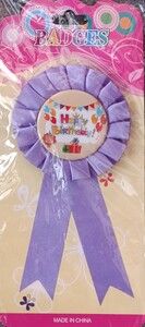 Happy Birthday Badge Balloons – Purple