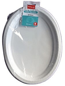 Oval Platter 30cm x 23cm 6ct – White