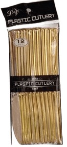 Plastic Knives 12ct – White Gold