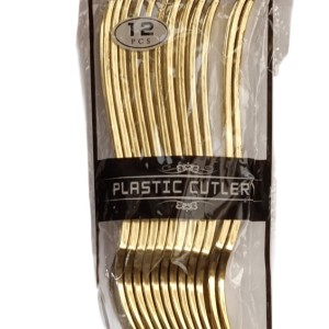 Plastic Dinner Forks 12ct – White Gold