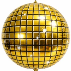 Gold Disco Ball Orbz Foil Balloon – 22 inch