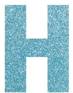Happy Birthday Letter Banner – Glitter Blue