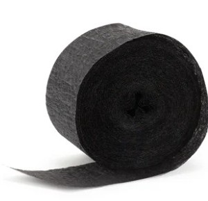 Motarro 3.5x100cm Crepe Paper Rolls 4ct – Black