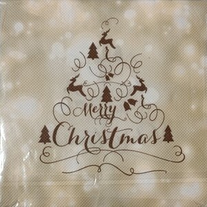 Merry Christmas Reindeer Tree Lunch Napkin 20ct