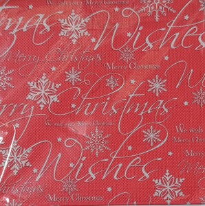Merry Christmas Wishes Lunch Napkin 20ct