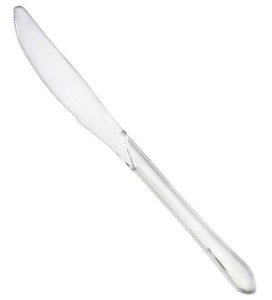 Heavy Duty Plastic Lunch Knives 12ct – Clear