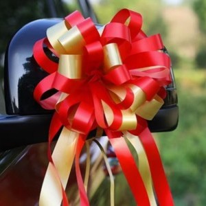 7″ Large Pull Bow – Gold/Red