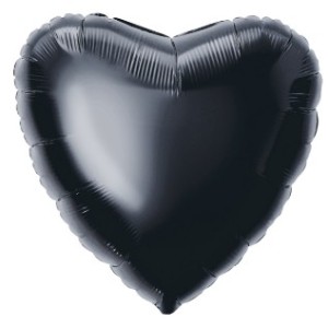 Black Heart Foil Balloon – 18 inches